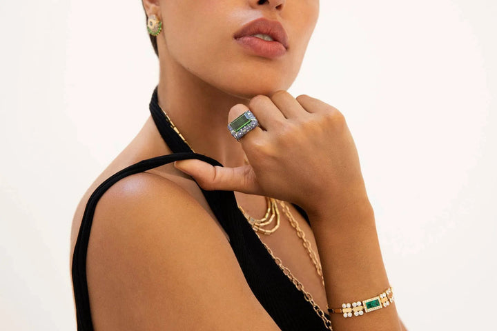 Waterfall Bridge Bracelet Y - D - EM - Cascade - Ileana Makri