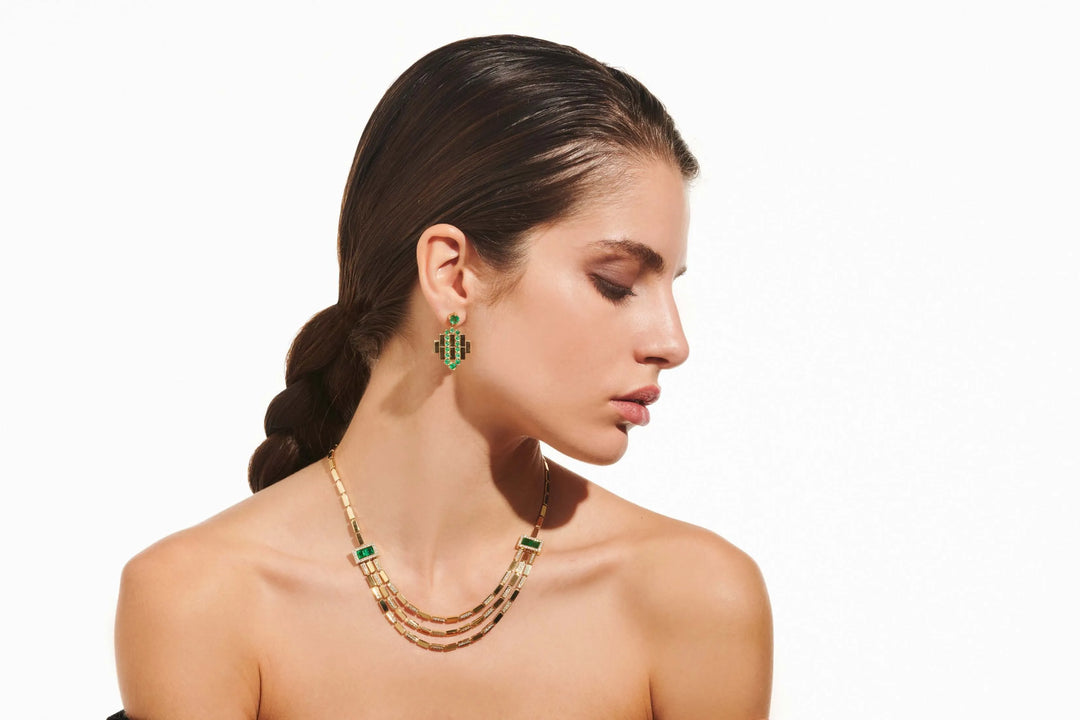 Waterfall Bridge Necklace Y-D-EM - Cascade - Ileana Makri store