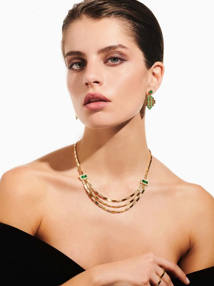 Waterfall Bridge Necklace Y - D - EM - Cascade - Ileana Makri