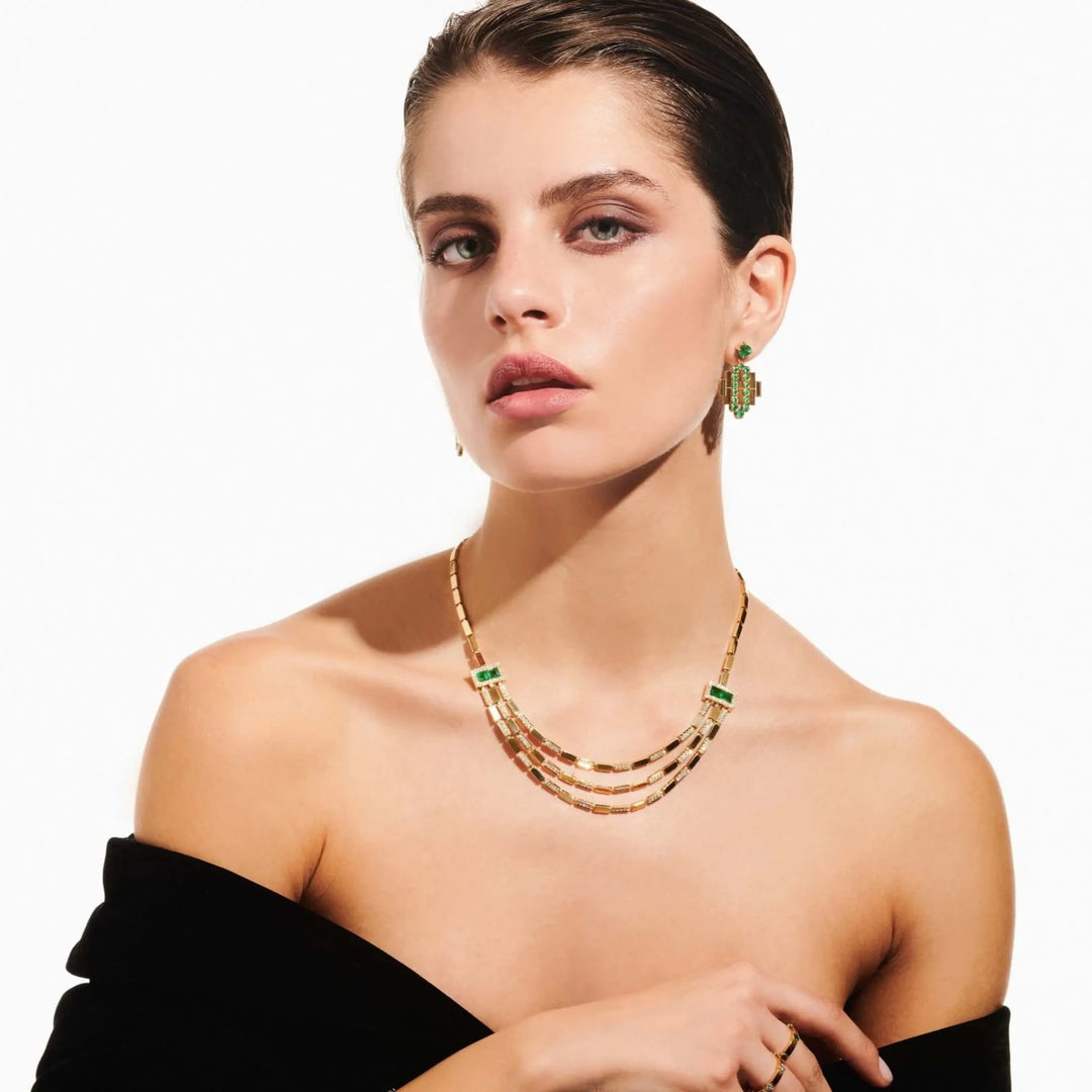 Waterfall Bridge Necklace Y - D - EM - Cascade - Ileana Makri