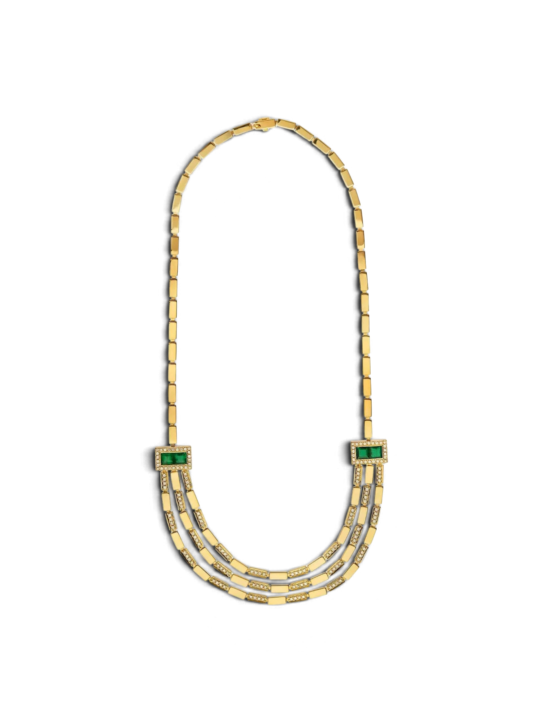 Waterfall Bridge Necklace Y - D - EM - Cascade - Ileana Makri