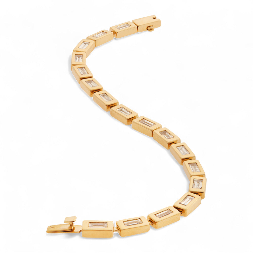Waterfall Full Baguette Bracelet Y - D - Cascade - Ileana Makri