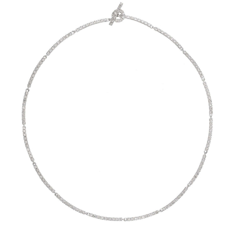 White Diamond Riviera Necklace - Classic - Ileana Makri store
