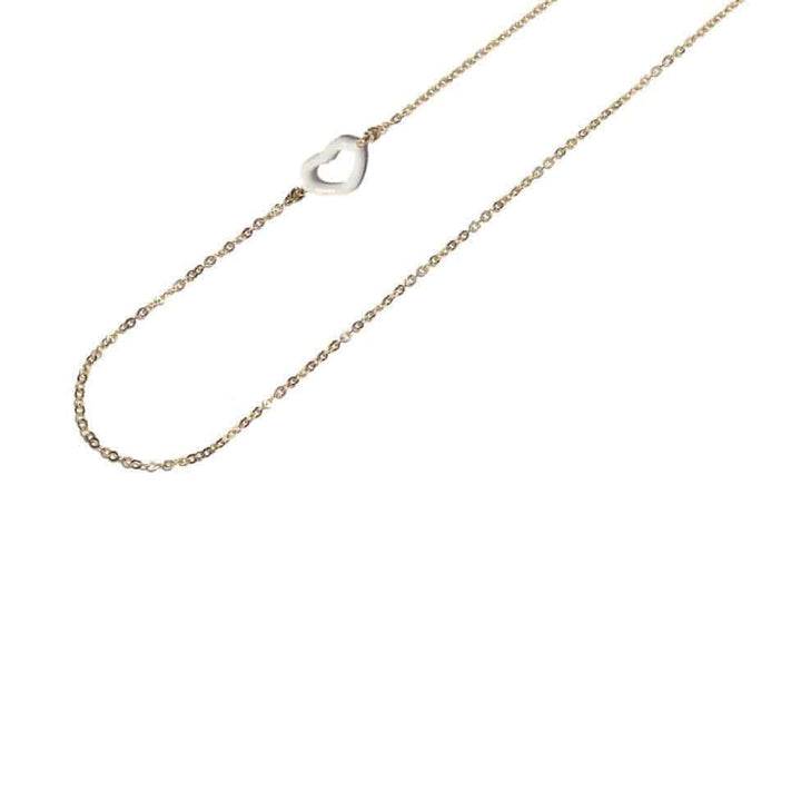 White Enamel Heart Necklace - Jordan Askill - Ileana Makri