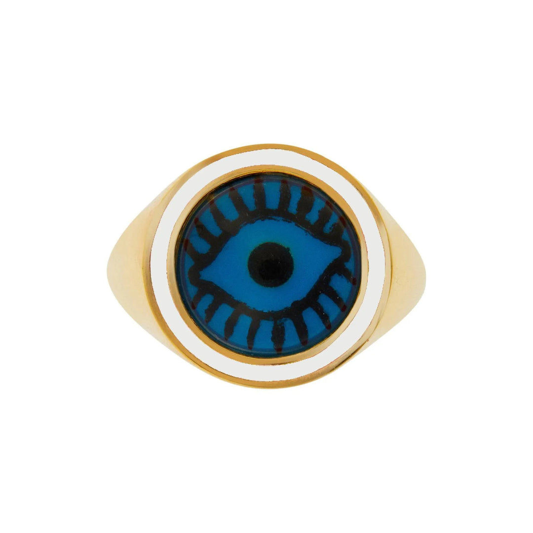 White Evil Eye Chevalier - Eye M Eyes - Ileana Makri