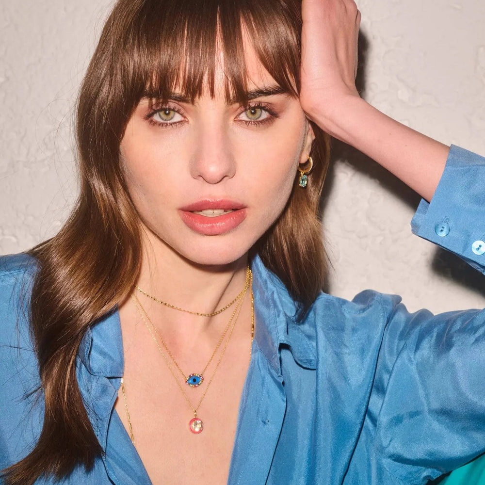 White Topaz Enamel - Eye M Neon Rocks - Ileana Makri