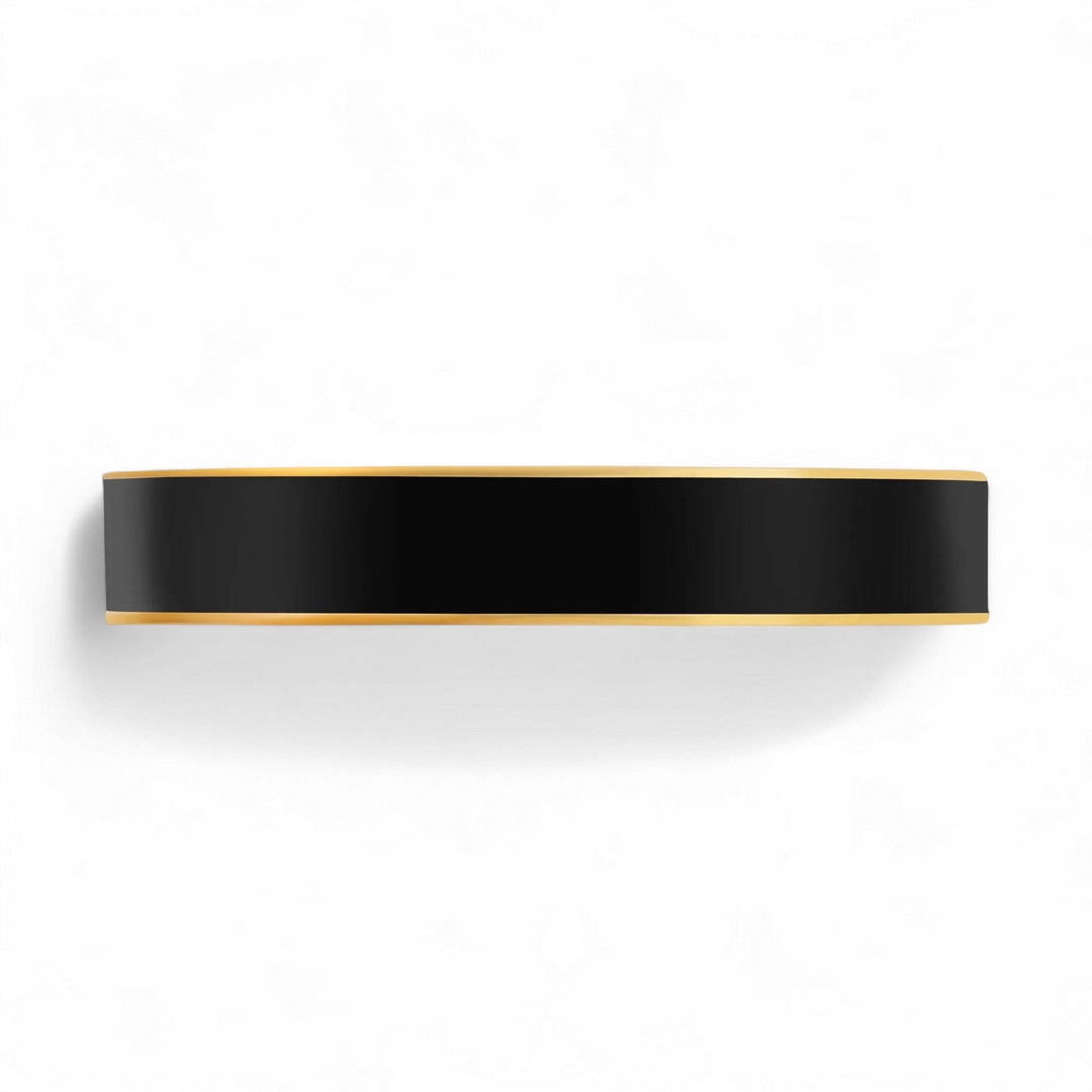 Wide Black Enamel Cuff - Eye M Core - Ileana Makri