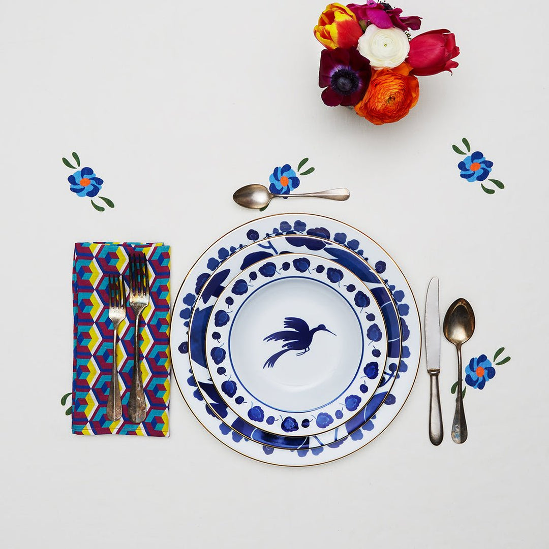 Wildbird Blue Charger Plate - La Double J Home - Ileana Makri