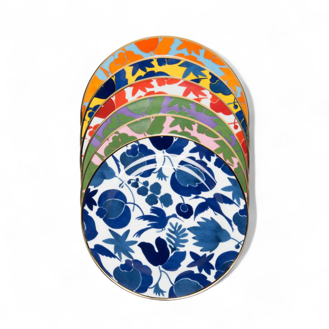 Wildbird Mix Dessert Plates (Set of 6) - La Double J Home - Ileana Makri