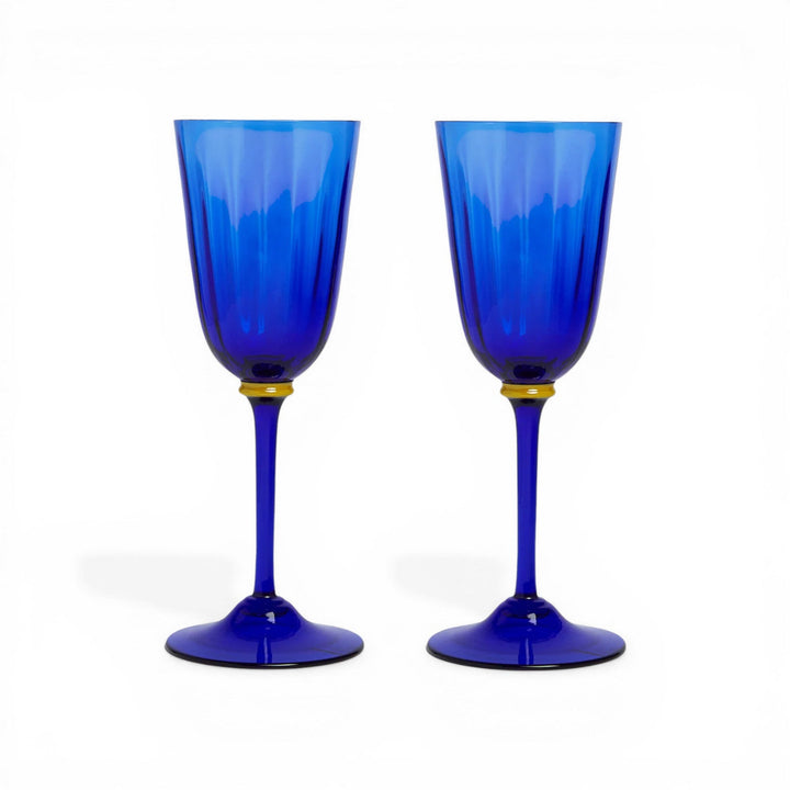 Wine Glasses Blue Murano (Set of 2) - La Double J Home - Ileana Makri