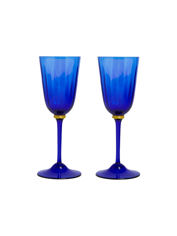 Wine Glasses Blue Murano (Set of 2) - La Double J Home - Ileana Makri