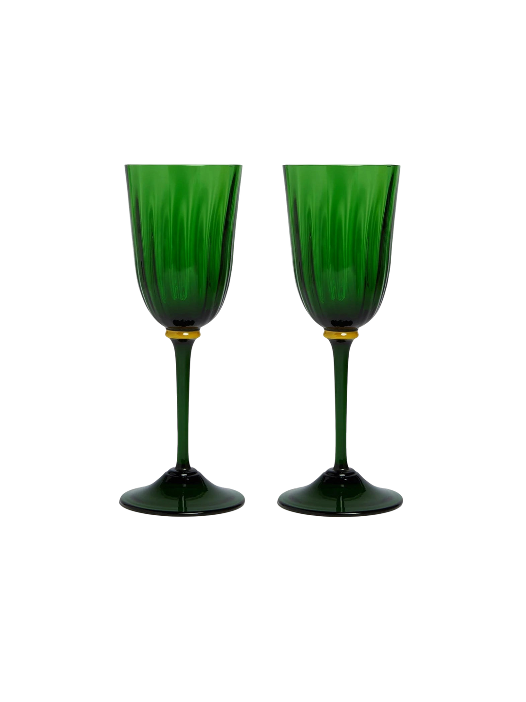 Wine Glasses Green Murano (Set of 2) - La Double J Home - Ileana Makri