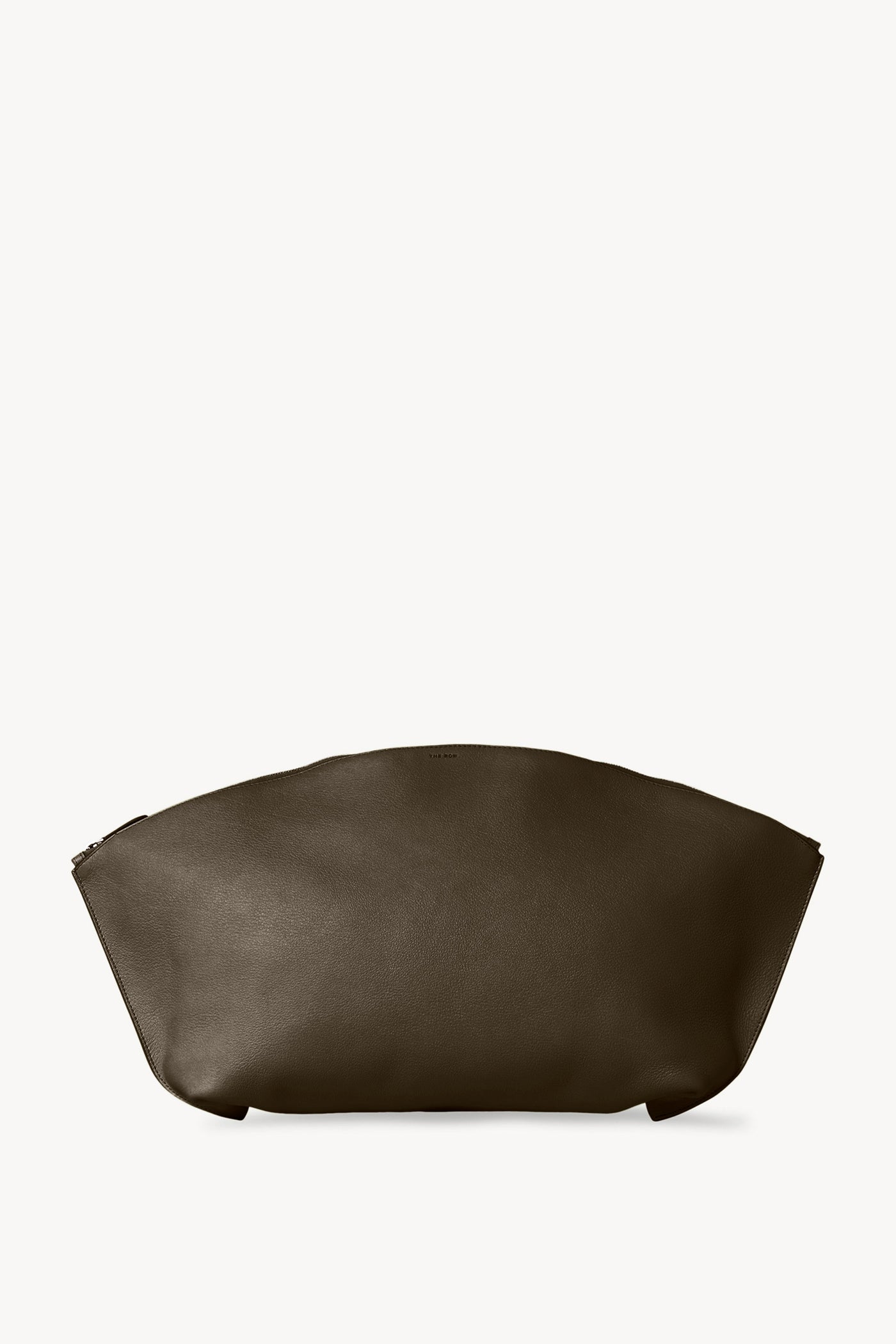 XL Dante Clutch in Olive Leather - The Row - Ileana Makri store