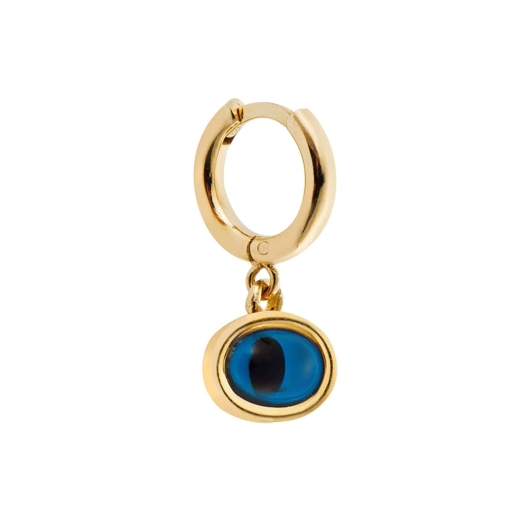 Yellow Mini Oval Eye Hoops - EVIL EYE - Ileana Makri