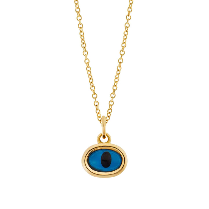 Yellow Mini Oval Eye Pendant - EVIL EYE - Ileana Makri