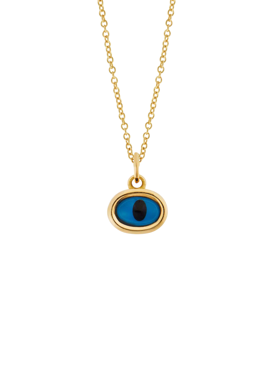 Yellow Mini Oval Eye Pendant - EVIL EYE - Ileana Makri