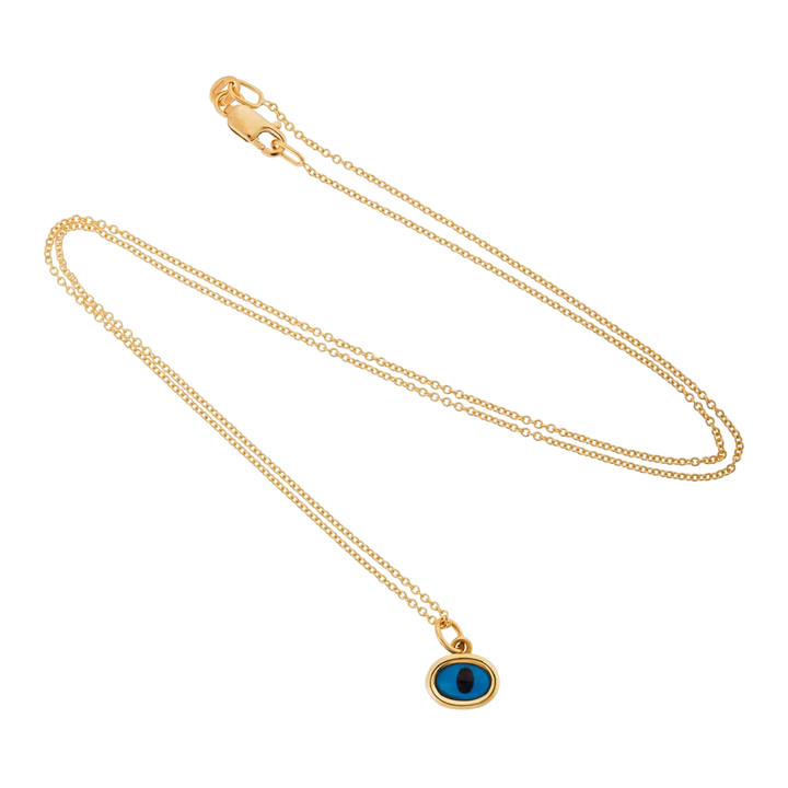Yellow Mini Oval Eye Pendant - EVIL EYE - Ileana Makri