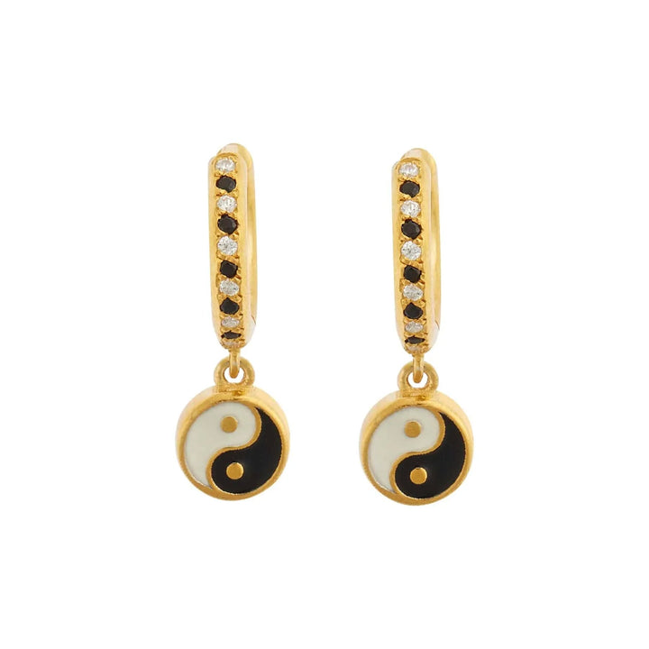 Yin Yang Midi Hoops - Eye M Hearts - Ileana Makri