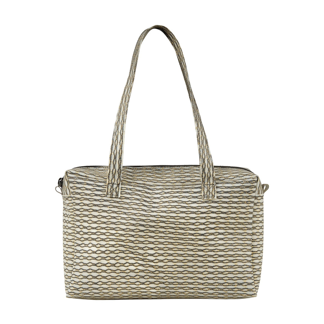 Zip Bag Metallic Knit Black Gold - Luisa Cevese Riedizioni - Ileana Makri