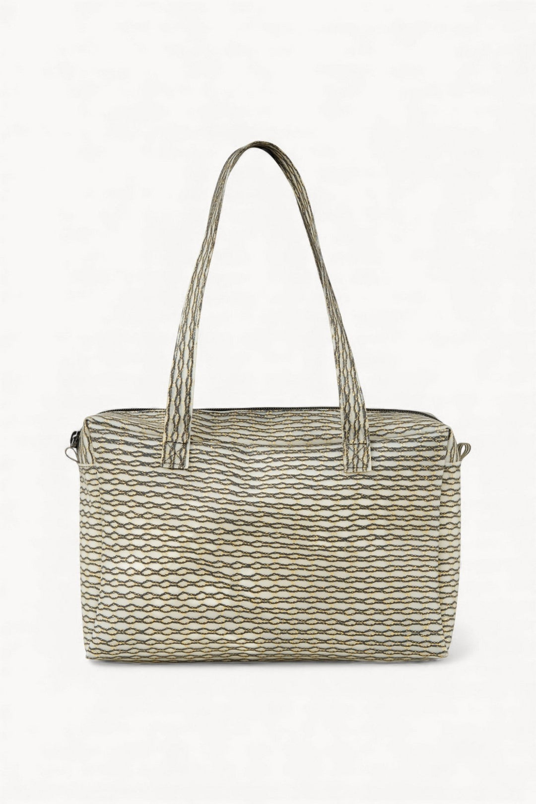 Zip Bag Metallic Knit Black Gold - Luisa Cevese Riedizioni - Ileana Makri