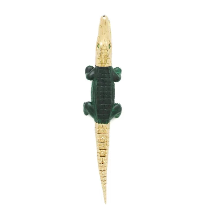 Malachite Alligator Bite Earring - Bibi Van Der Velden - Ileana Makri store