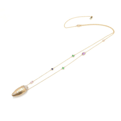 Scarab Pop Art Necklace Gold Wings - Bibi Van Der Velden - Ileana Makri store